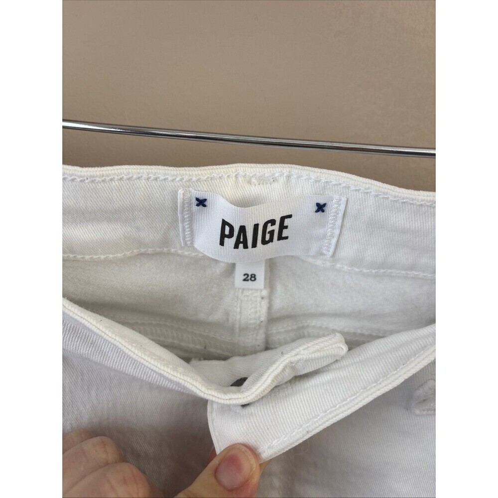 PAIGE Verdugo Ankle Skinny Jeans Women’s 28 Crisp White Mid Rise Denim - Picture 9 of 9